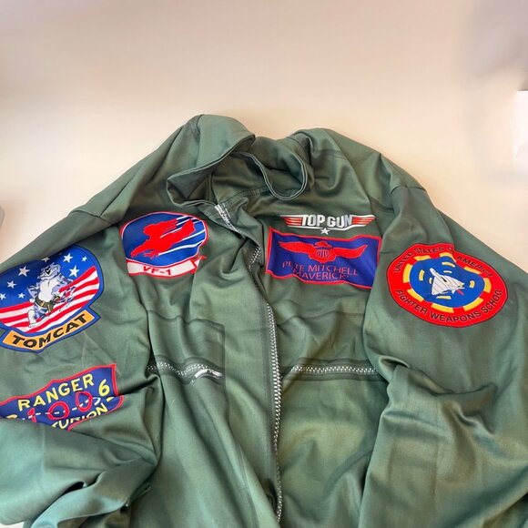 Top Gun Maverick Costume Flight Pilot Halloween Jumpsuit Costume - Picture 10 of 12
